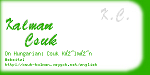 kalman csuk business card